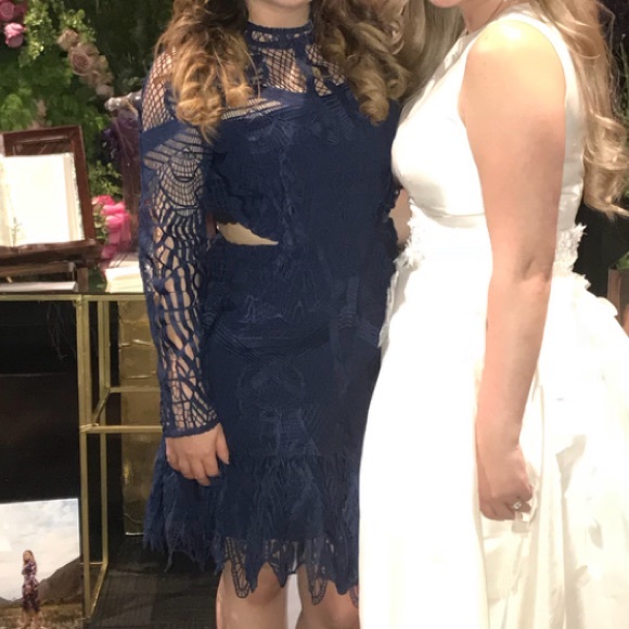 ASOS Cut out waist Blue crochet - Picture 3 of 3